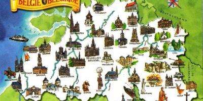 خريطة مناطق الجذب السياحي في بلجيكا