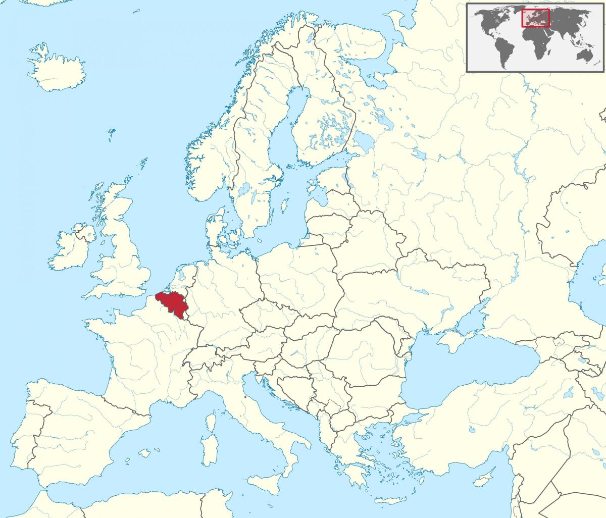 خريطة بلجيكا و أوروبا